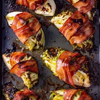 Keto Bacon Wrapped Cabbage